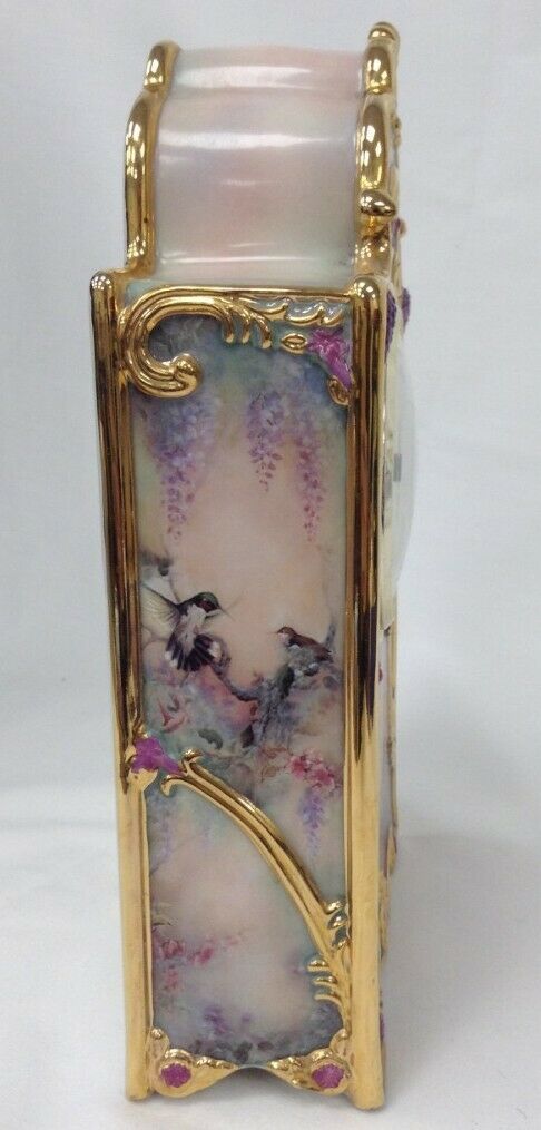 Beautiful Garden Whispers Limited Edition Hummingbird Porcelain Clock - Image 4 of 8