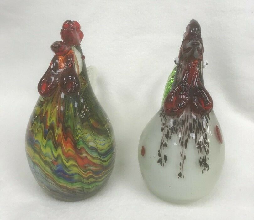 Vintage Murano Style Glass Roosters - Image 10 of 10