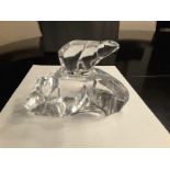 Glass Figurine Of Polar Bear On Ice