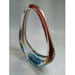 Murano Style Ornate Glass Oval Arch Ornament