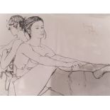 Bernard Dufour Signed Ballerina Loose Canvas