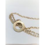 Vintage Italian Gold Plated Silver Pendant And Chain