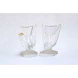 Vintage Pair Of Lalique Swallows