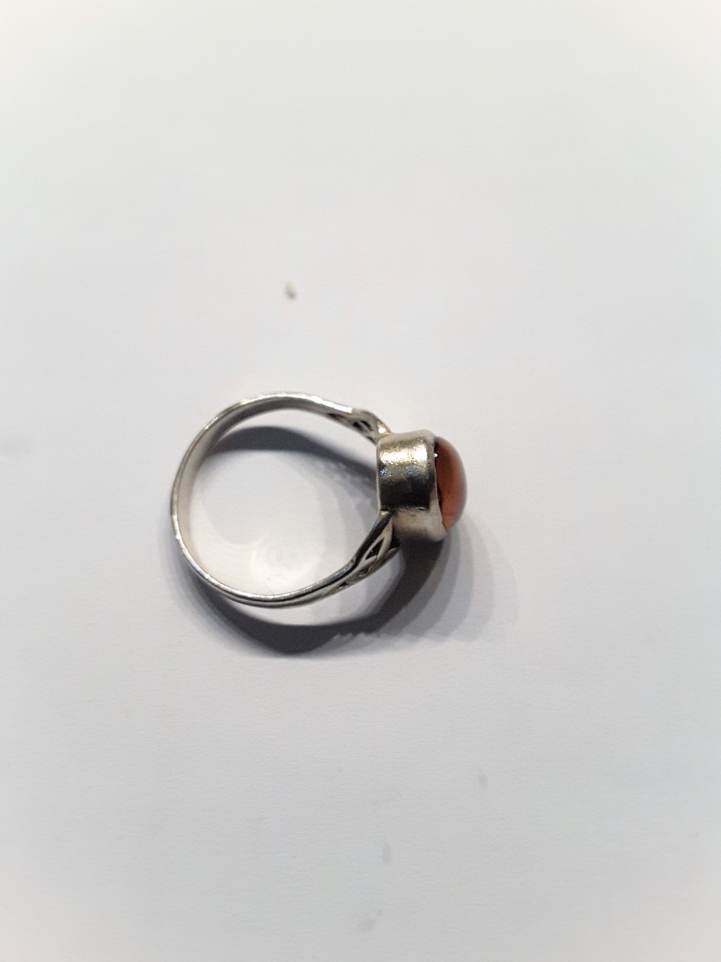 Silver Amber Ring - Image 3 of 3