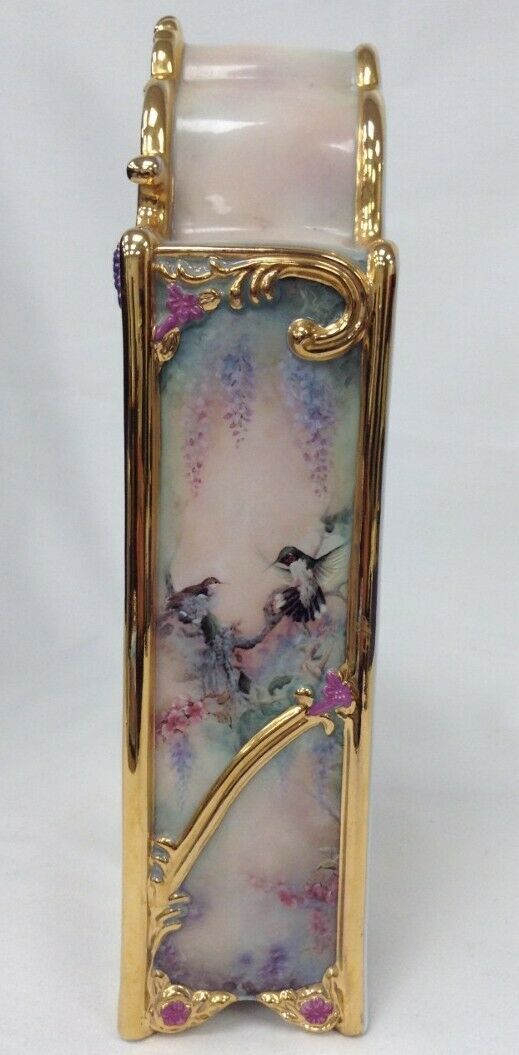 Beautiful Garden Whispers Limited Edition Hummingbird Porcelain Clock - Image 7 of 8