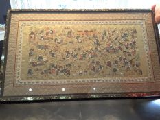 Chinese Embroidered Silk Scroll Framed Artwork