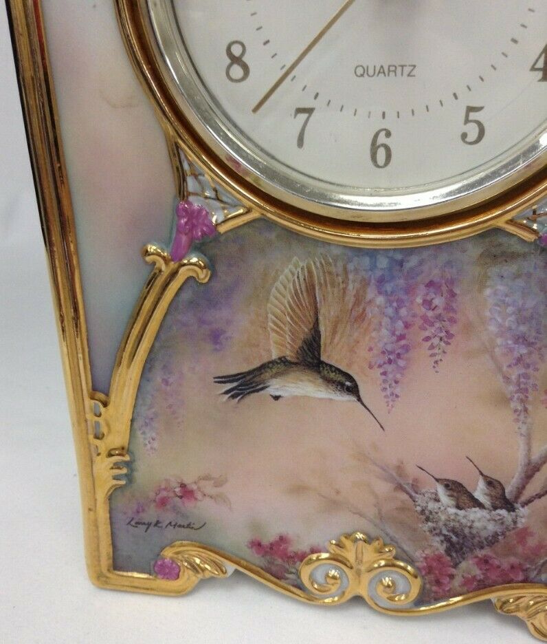 Beautiful Garden Whispers Limited Edition Hummingbird Porcelain Clock - Image 8 of 8