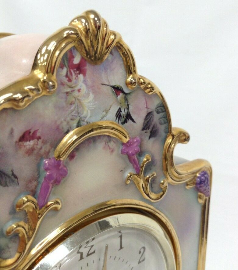 Beautiful Garden Whispers Limited Edition Hummingbird Porcelain Clock - Image 3 of 8