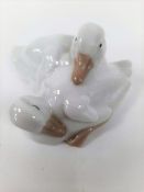 Nao Lladro Pair Of Sleeping/Cuddling Ducks