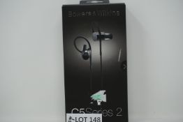 RRP £149.99 BOWERS & WILKINS C5 SERIES 2 IN EAR HEADPHONES BLACK