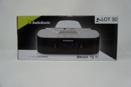 RRP £69.99 Audiosonic CL 1463 Clock Radio Bluetooth USB connection