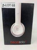 RRP £159.99 Beats By Dre Solo2 On-Ear Headphones -WHITE