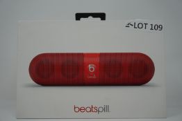 RRP £169.99 BEATS BY DR DRE PILL PORTABLE WIRELESS SPEAKER RED