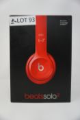 RRP £159.99 Beats By Dre Solo2 On-Ear Headphones -RED