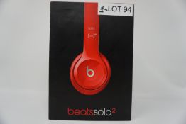 RRP £159.99 Beats By Dre Solo2 On-Ear Headphones -RED