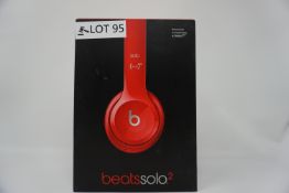 RRP £159.99 Beats By Dre Solo2 On-Ear Headphones -RED