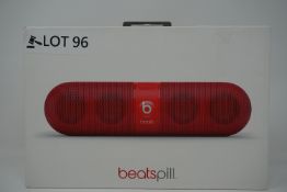 RRP £169.99 BEATS BY DR DRE PILL PORTABLE WIRELESS SPEAKER RED