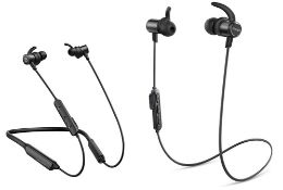 RRP £119.99 BUNDLE OF WIRELESS IN-EAR EARPHONES SoundPEATS and Anker