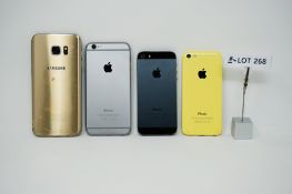 RRP £499.99 Bundle of 4 phones: 3 x Apple iPhones, 1 X Samsung