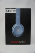 RRP £159.99 Beats By Dre Solo2 On-Ear Headphones -LIGHT BLUE