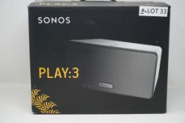 RRP £299.99 SONOS PLAY:3 Smart Wireless Speaker, White