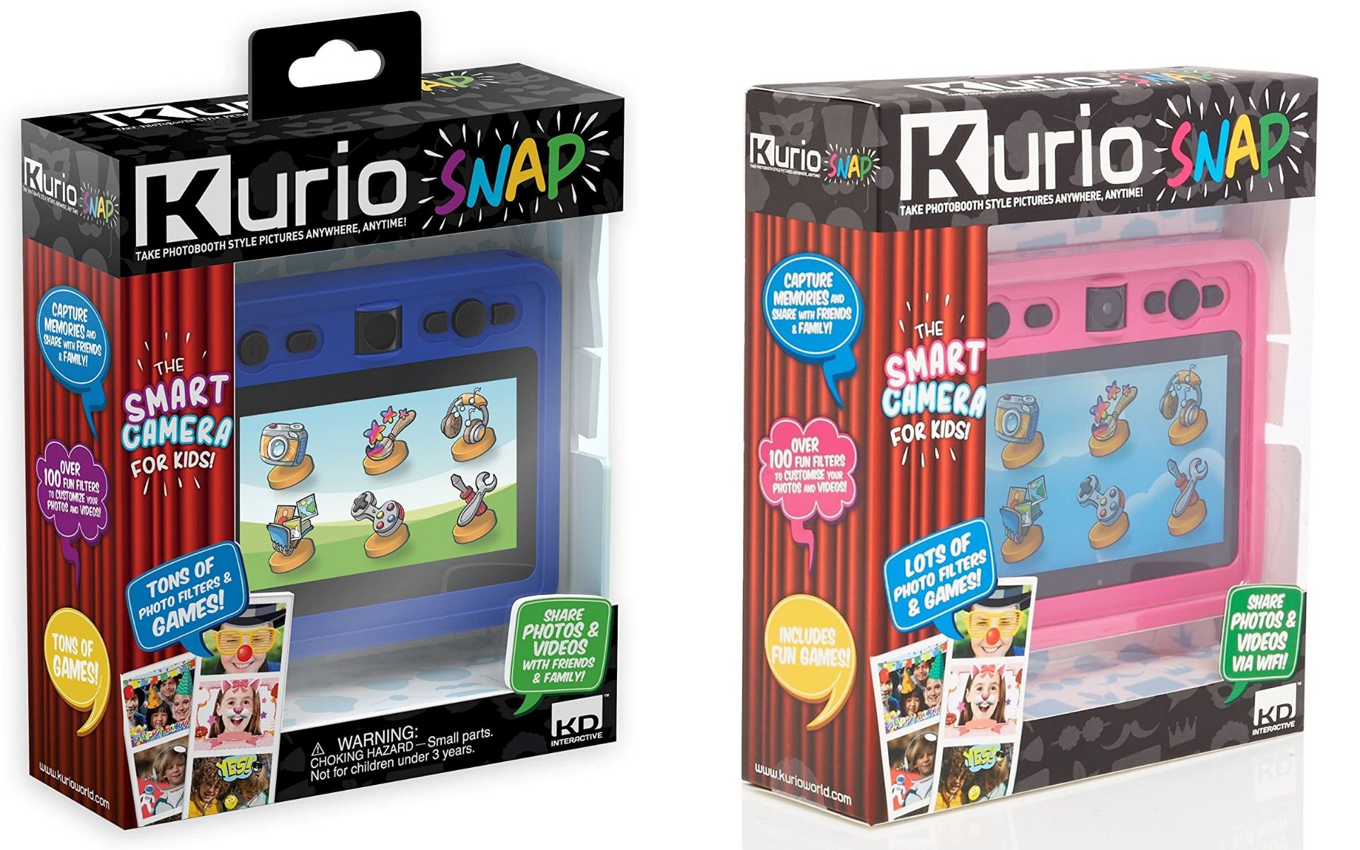 RRP £69.99 2X Kurio Snap Camera (3MP 1GB WiFi) - Blue & PINK (BUNDLE) - Image 2 of 2