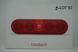 RRP £169.99 BEATS BY DR DRE PILL PORTABLE WIRELESS SPEAKER RED