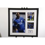 Framed Presentation of Chelsea Footballer Nicolas Anelka.