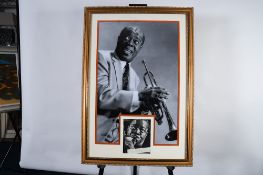 Louis Armstrong Framed Signature Presentation