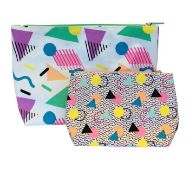 80's Makeup & Wash Bags - Set Of 2 - Magpie