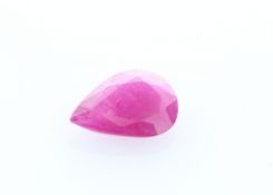 Loose Pear Shape Burmese Ruby 0.84 Carats