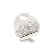 De Grisogono 18k White Gold Icy Diamond Cocktail Jane Ring