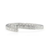 Cartier 18k White Gold Diamond Tectonique Bracelet