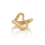 Tiffany & Co. 18k Yellow Gold Open Heart Elsa Peretti Ring