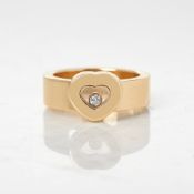 Chopard 18k Yellow Gold Heart Happy Diamonds Ring