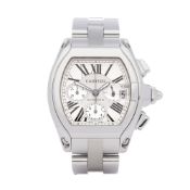 Cartier Roadster 2618 or W62019X6 Men Stainless Steel Chronograph Watch