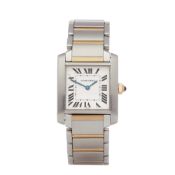 Cartier Tank Francaise 2301 Ladies Stainless Steel & Yellow Gold Watch