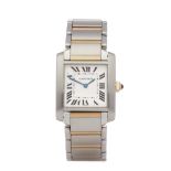 Cartier Tank Francaise 2301 Ladies Stainless Steel & Yellow Gold Watch