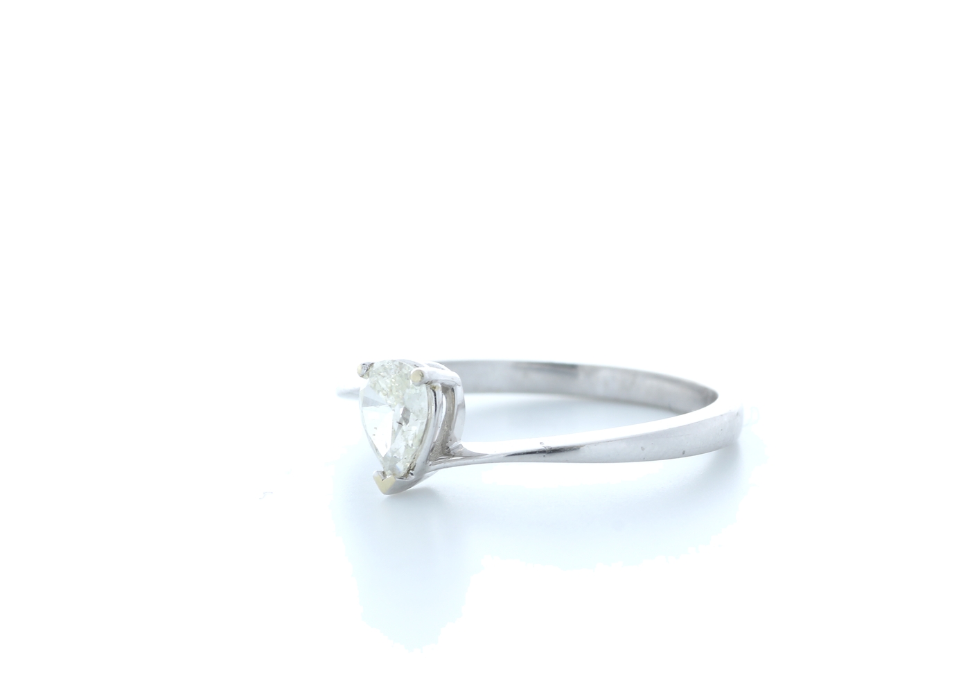 18ct White Gold Single Stone Prong Set Diamond Ring 0.38 Carats - Image 2 of 5