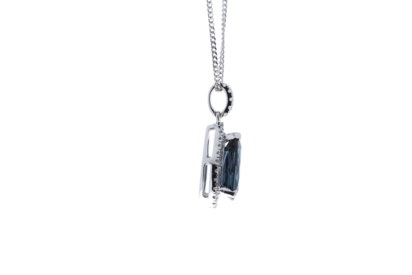 18ct White Gold Diamond And Sapphire Pendant 2.35 Carats - Image 2 of 4