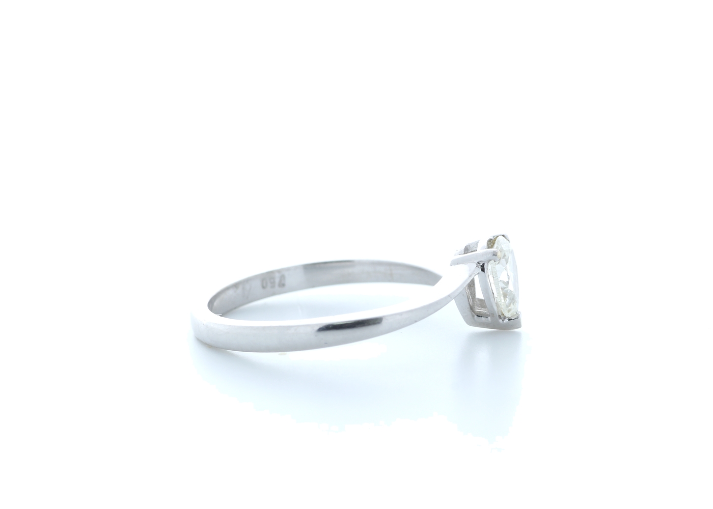 18ct White Gold Single Stone Prong Set Diamond Ring 0.38 Carats - Image 4 of 5