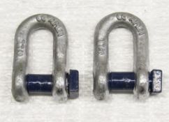 100 x 1/2" x 5/8" swl 2 ton blue pin trawler dee shackle (bpustds2)