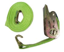 20 x 25mm pressed x 5 metre ratchet lashing  in illuminous webbing with claw hook (rl2508t5i)