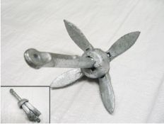 1 x 0.7 kg galvanised folding anchor (anf0.7)