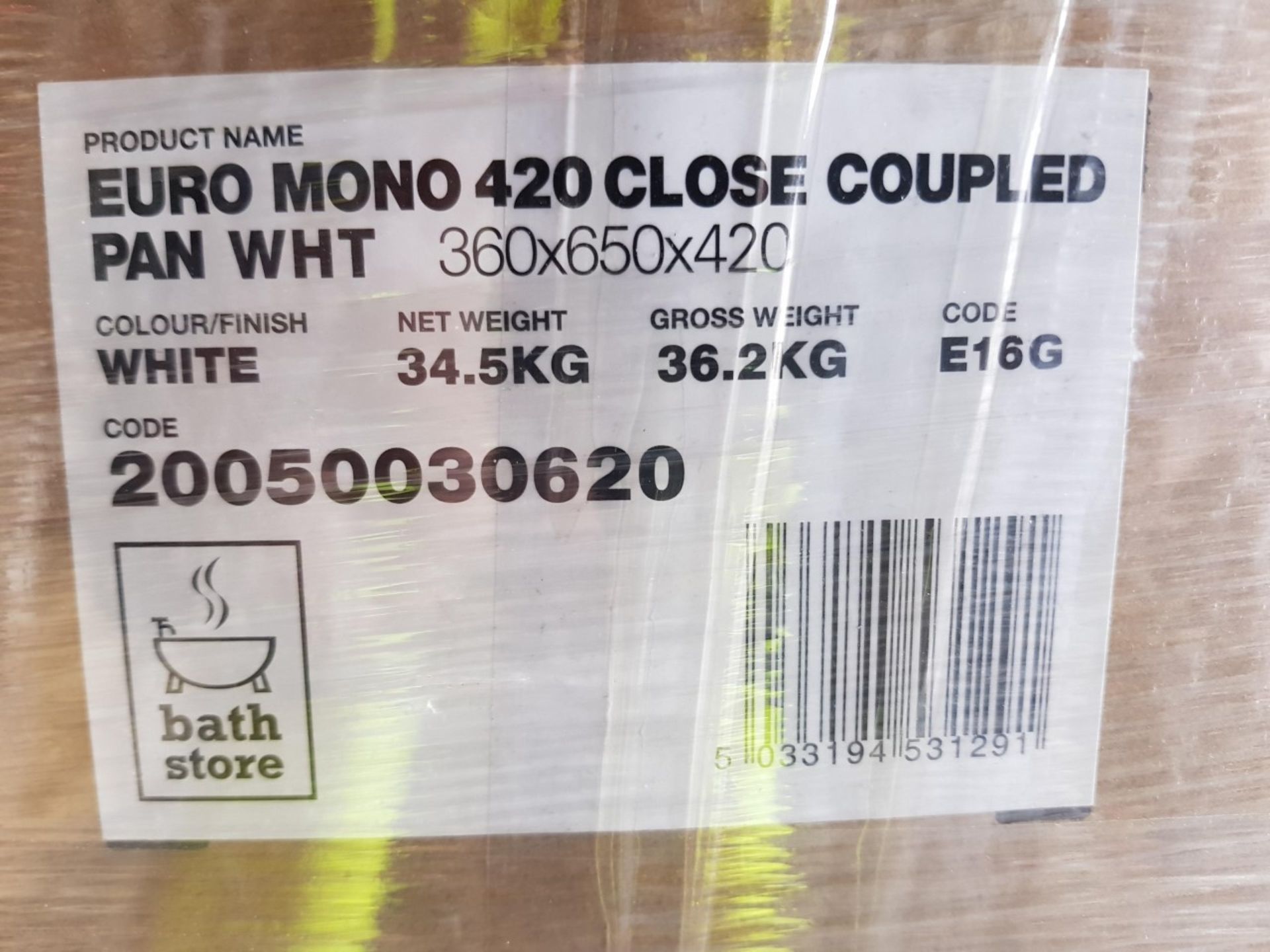 Bathstore 'euro Mono' Close Coupled Toilet Pans x 27 - Image 3 of 3