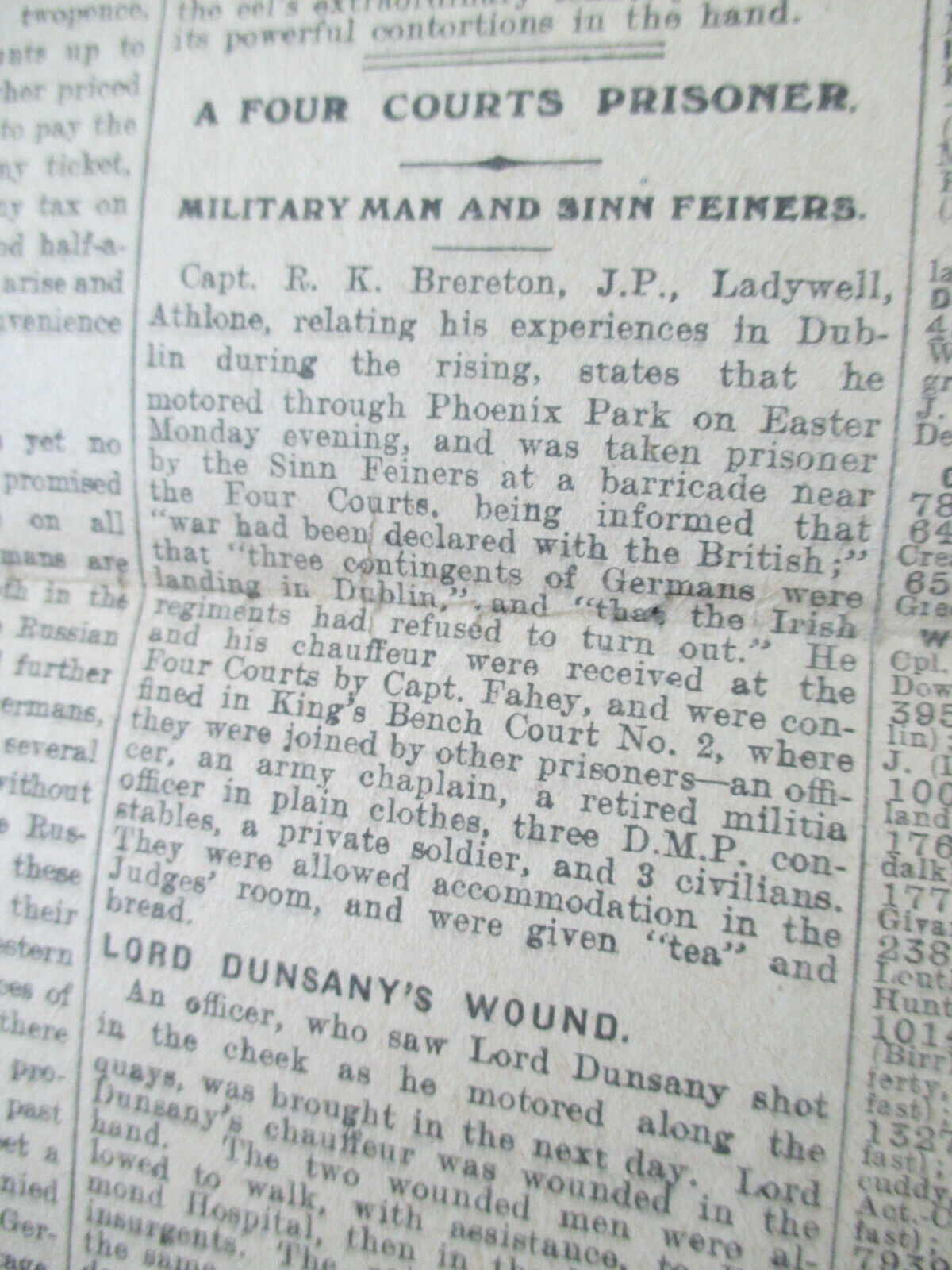 Original May 15th, 1916 'Irish Independent' -Newspaper Easter Rising Content - Image 5 of 5