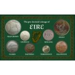 Ireland Eire Irish Vintage Pre-Decimal 1928- 1968 Coin Metal Display Gift Set