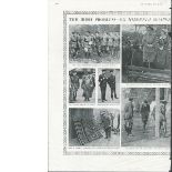 Original 1916 Print "The PM Visits Dublin" The Easter Rising