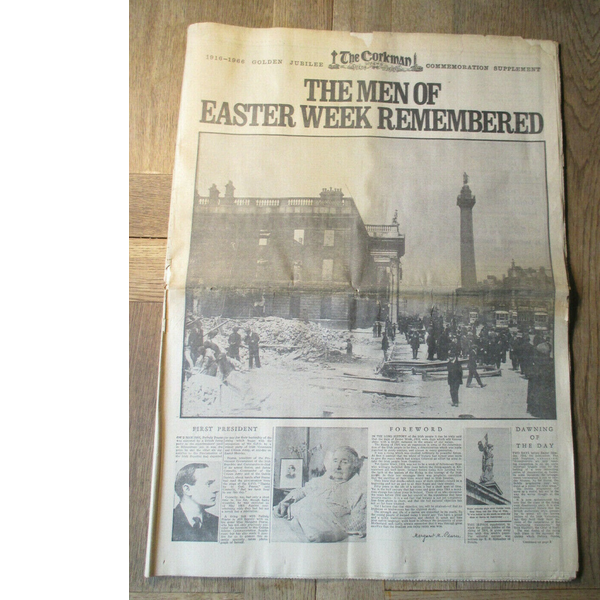 Original The Corkman Newspaper April 9th 1966. 50th Ann Easter Rising