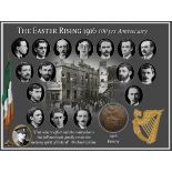Easter Rising 1916 100th Anniversary Original Penny Metal Information Plaque